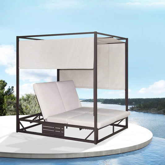 Deko Living Outdoor Biege Rectangular Patio Daybed  - COP30504CHPG