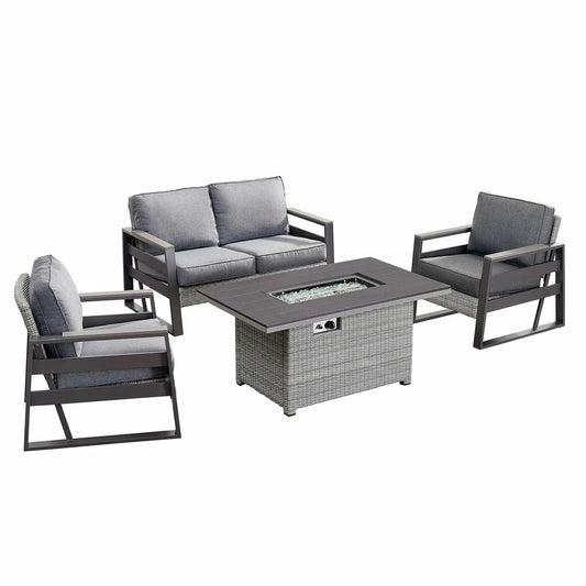 Deko Living Tricarico Outdoor Patio Set & Firepit  - COP30901