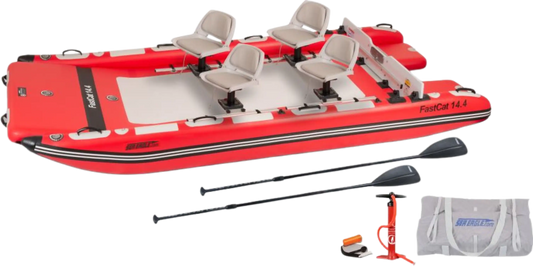 Sea Eagle FASTCAT14K_D Catamaran Inflatable Boat Deluxe Package New - FASTCAT14K_D