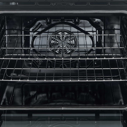 Forno 5-Piece Appliance Package - 30-Inch Electric Range, Under Cabinet Range Hood, Refrigerator with Water Dispenser, Dishwasher, and 30-Inch Microwave Drawer in Black with Stainless Steel Trim - APW5-6012-30BLK-MWD30
