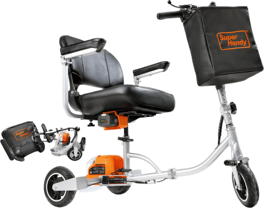 Super Handy GCAT021 Folding Mobility Scooter Plus with 3-Wheels Long Range 48V Brushless Motor and Extra Battery New Canada Only - GCAT021