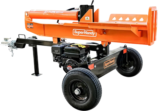 Super Handy GUT199 Log Splitter 27 Ton Full Beam Vertical/Horizontal 223cc Gas Towable New - GUT199