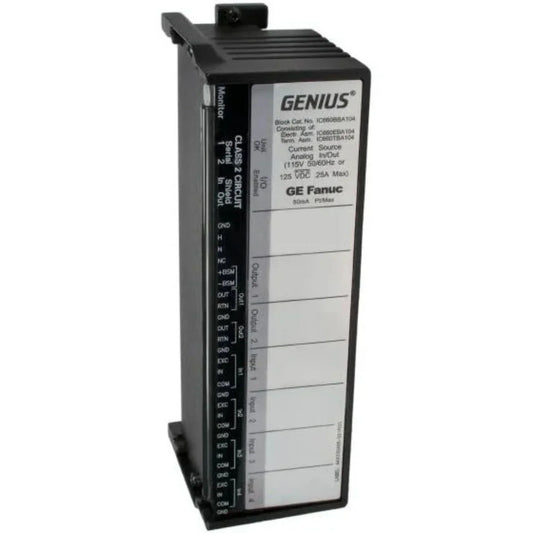 Fanuc Corporation Ge Fanuc Block 115VAC/125VDC Analog Current Source 4 Inputs / 2 Outputs - Fanuc Corporation - IC660BBA104