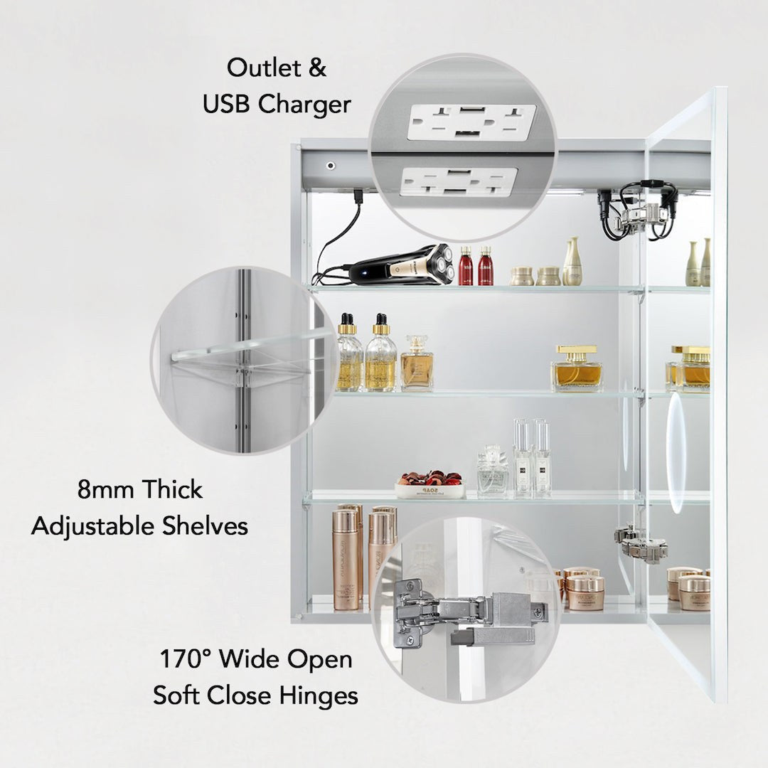 Blossom Asta – 20 Inches LED Medicine Cabinet - MCL2 2032L