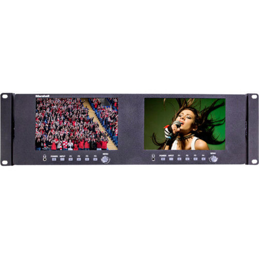Marshall Electronics Dual 7" LCD Rackmount Monitor (3 RU) - ML702
