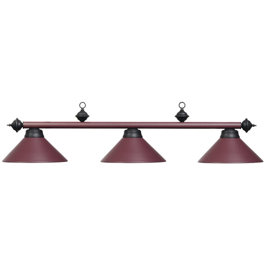 RAM Game Room 54" 3LT Billiard Light-Matte Burgany PR54 MBG