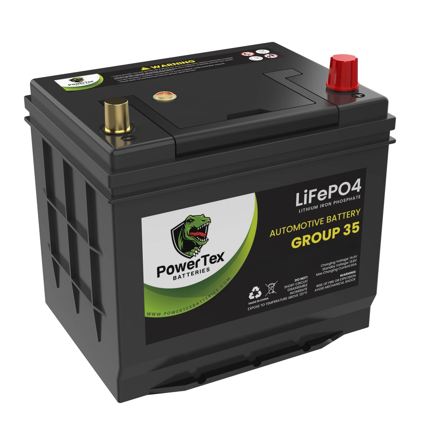 PowerTex 2015 Subaru XV Crosstrek Car Battery BCI Group 35 / Q85 Lithium LiFePO4 Automotive Battery - PTLG35-392