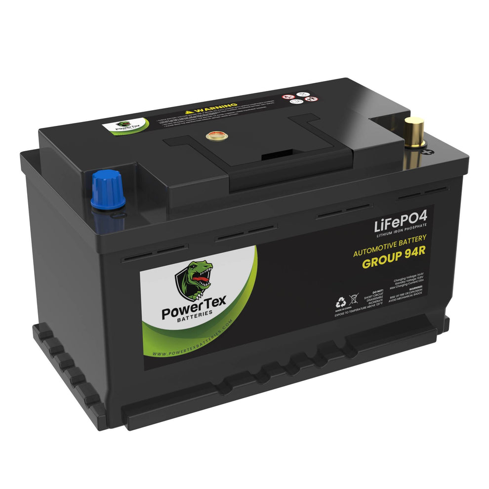 PowerTex 2022 Audi S5 V6 3.0L Replacement Car Battery BCI Group 94R Lithium LiFePO4 Automotive Powertex Battery - PTLG94R-029