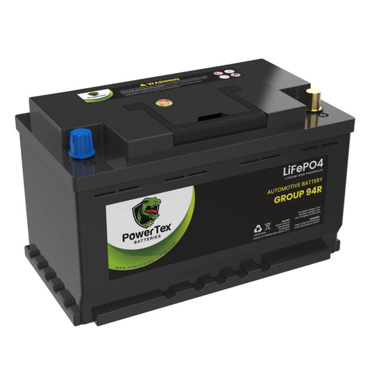 PowerTex 2022 Ram Promaster 2500 V6 3.6LReplacement Car Battery BCI Group 49 Lithium LiFePO4 Automotive Powertex Battery - PTLG49-012