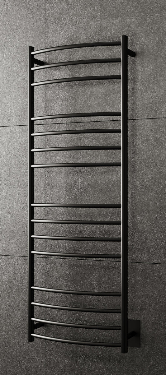 Selene Wall Mounted Electric Towel Warmer in Black - SELEBLK15