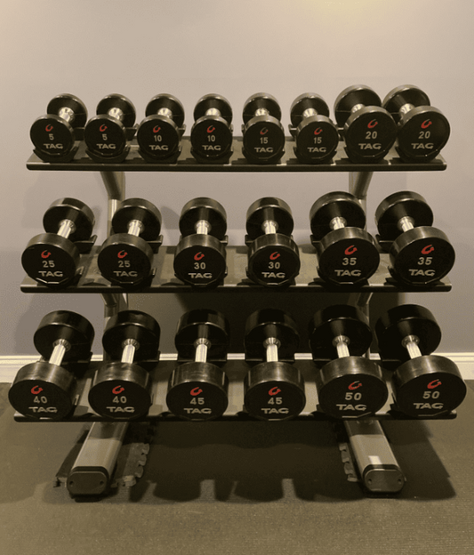 TAG Fitness 5lb – 50lb Urethane Dumbbells - 1770026043074_829