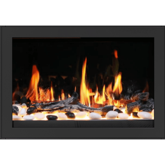 Litedeer Homes LiteStar 33" Smart Electric Fireplace Insert with App Driftwood Logs & River Rock (ZEF38VC-33)