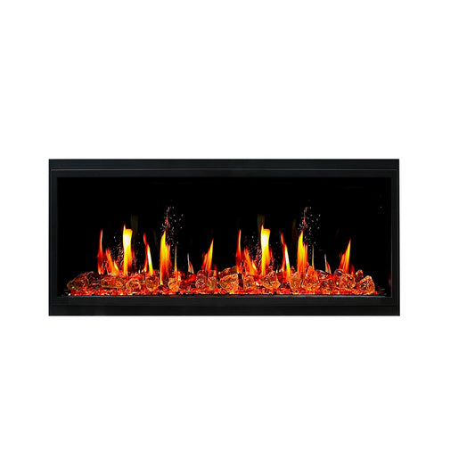 Litedeer Homes Latitude 45" Smart Electric Fireplace with Reflective Amber Glass - ZEF45XA