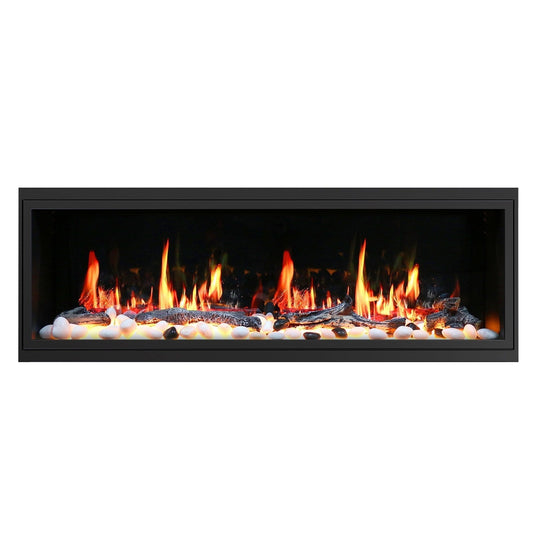 Litedeer Homes Latitude 45" Smart Electric Fireplace with Driftwood Log & River Rock