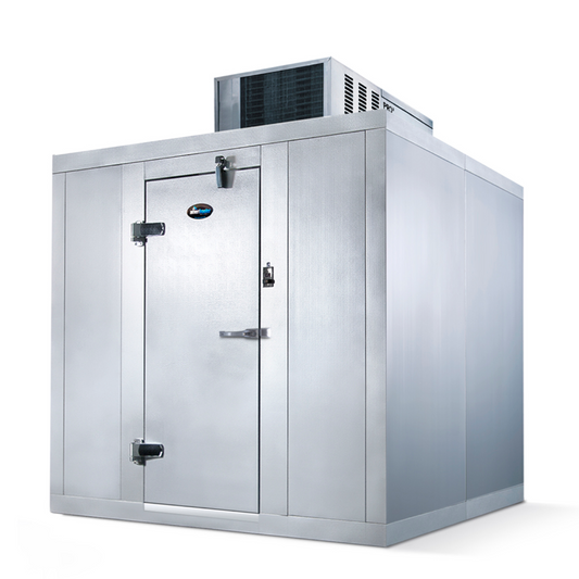 AmeriKooler QF08XX77**FBSM 8' Wide (Door Side) Indoor Walk-In Freezer -10°F w/ Floor 7'7" H - AKQF080877FBSM