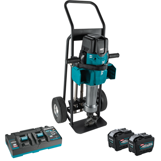 Makita 80V max (40V max X2) XGT Brushless 70 lb. 1‑1/8" Hex AVT Breaker Hammer Kit, AWS Capable (8.0Ah) - GMH04PLX