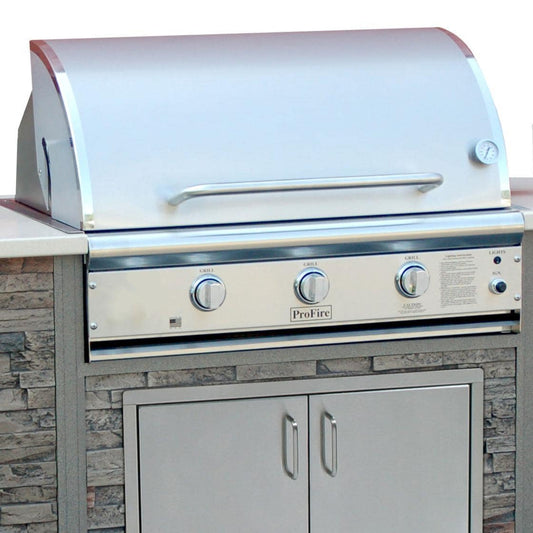ProFire Professional Deluxe Series 36-Inch Built-In Infrared Hybrid Gas Grill - PFDLX36GIH-P