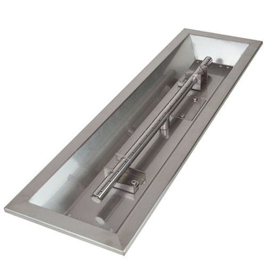 Grand Canyon Stainless Steel Linear Fire Pit Burner Kit with Drop-In Pan  DIP-LN