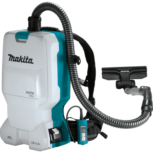 Makita 18V X2 LXT Lithium-Ion (36V) Brushless Cordless 1.6 Gallon HEPA Filter Backpack Dry Vacuum  - XCV17PG