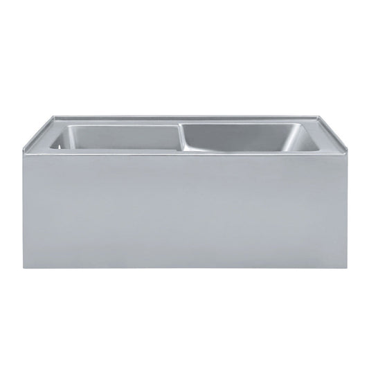Char-Griller Voltaire 60" x 32" Right-Hand Drain Alcove Bathtub with Apron and Armrest in Mat - _1769836488755_467