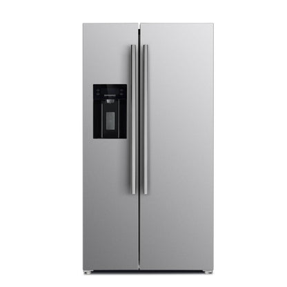 Forno 5-Piece Appliance Package - 30-Inch Gas Range with Air Fryer, Refrigerator with Water Dispenser, Wall Mount Hood, 24-Inch Microwave Drawer, & 3-Rack Dishwasher in Stainless Steel - APW5-6276-30-H-MWD