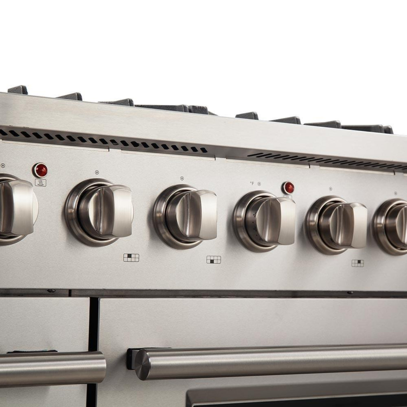 Forno 4-Piece Appliance Package - 48-Inch Gas Range, Refrigerator, Wall Mount Hood, & 3-Rack Dishwasher in Stainless Steel - APR4-6244-48-H