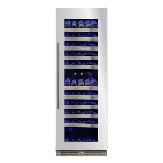 XO APPLIANCE XOU2470WDZGS Tall Dual Zone Wine Cooler, Glass with in Stainless Steel Trim in Stainless Steel - XOU2470WDZGS