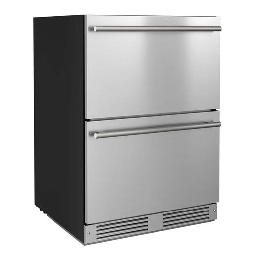XO APPLIANCE XOU24RDS Refrigerated Drawers 24" Solid in Stainless Steel Drawer in Stainless Steel - XOU24RDS
