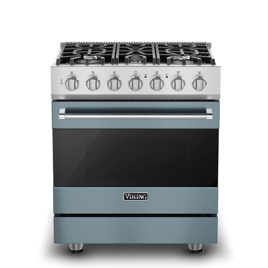 VIKING 30" Self-Cleaning Dual Fuel Range Viking 3 Series Blue - RVDR33025BNS