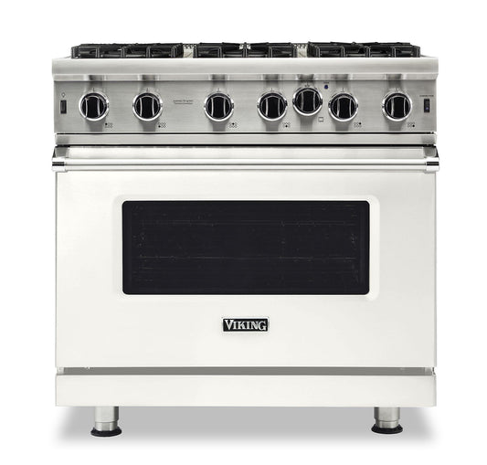 VIKING 36" Open Burner Gas Range Viking 5 Series White - VGIC53626BPW