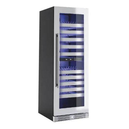 XO APPLIANCE XOU2470WDZGS Tall Dual Zone Wine Cooler, Glass with in Stainless Steel Trim in Stainless Steel - XOU2470WDZGS