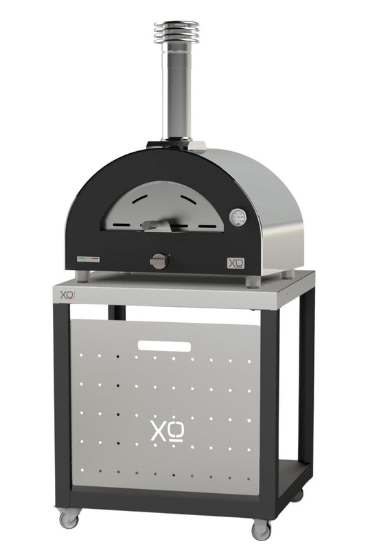 XO APPLIANCE XOPIZZA1BASE Oven Cart for XOPIZZA1 Black On Stainless - XOPIZZA1BASE