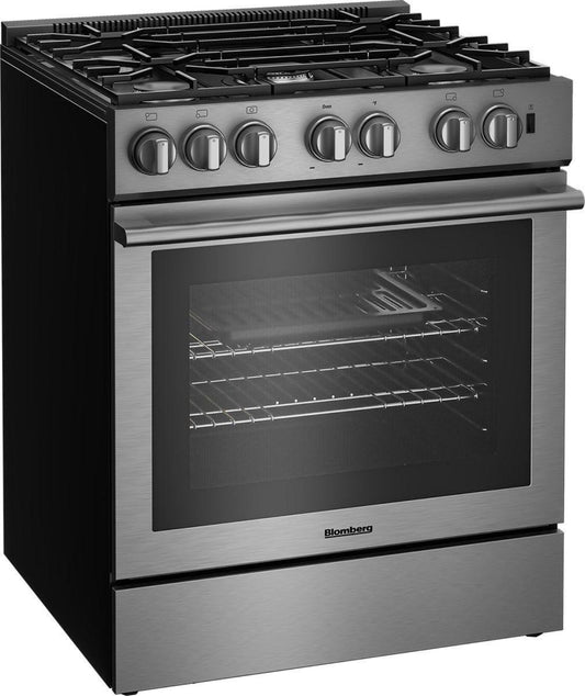 BLOMBERG APPLIANCES BGR30522SS 30in Gas 5 Burner range with 5.7 cu ft self clean oven, slide-in style in Stainless Steel - BGR30522SS