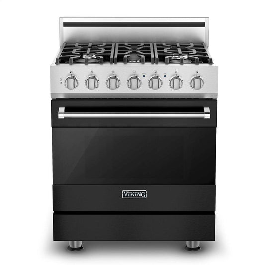 VIKING 30" Self-Cleaning Dual Fuel Range Viking 3 Series Black - RVDR33025BCS