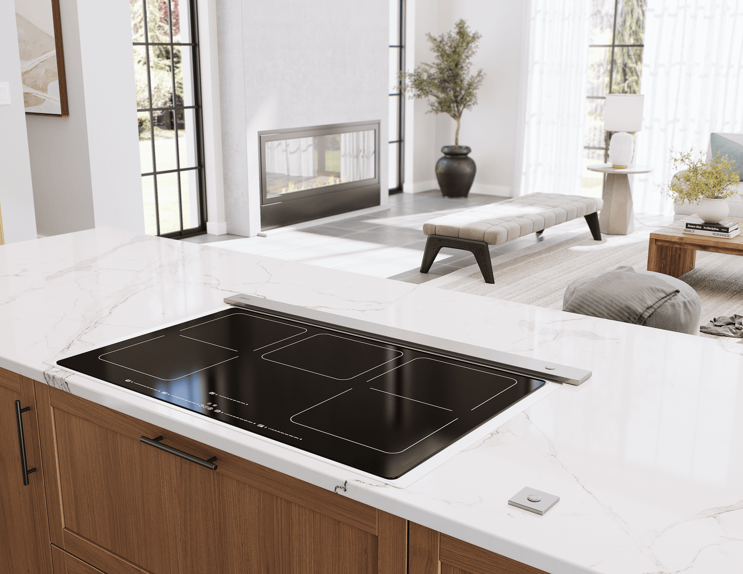 ZEPHYR Treviso Downdraft, 14" rise, 30" Width, SS, 600 CFM in Stainless Steel  - ZTVE30AS
