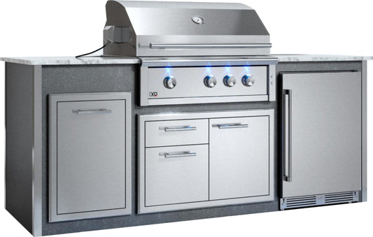 XO APPLIANCE XOGOK36V1GR Factory Assembled, Appliance Ready Designer Island Gray - XOGOK36V1GR