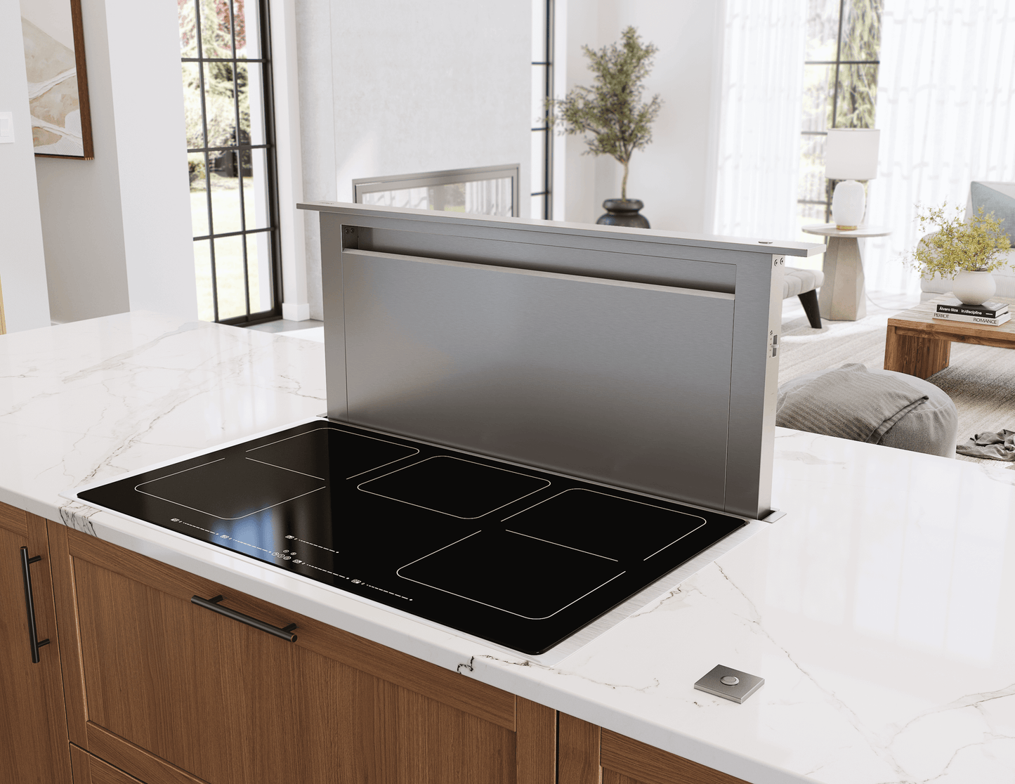 ZEPHYR Treviso Downdraft, 14" rise, 30" Width, SS, 600 CFM in Stainless Steel  - ZTVE30AS