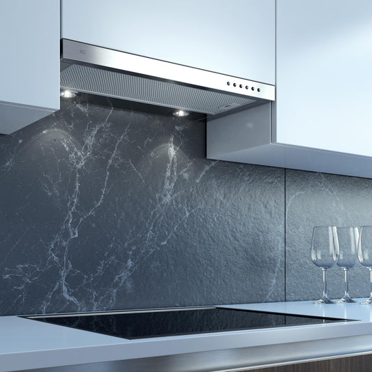 XO APPLIANCE XOC30SC 30" CCC 600/395 CFM Under Cabinet Glide Out Visor Italian Made in Stainless Steel - XOC30SC