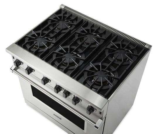 VIKING 36" Open Burner Gas Range Viking 5 Series Blue - VGIC53626BSBLP