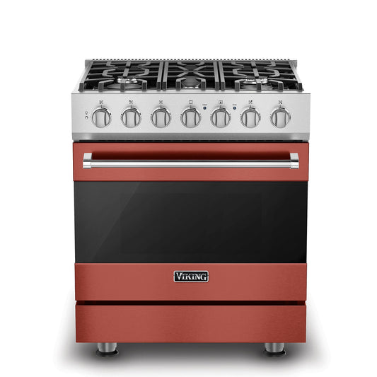 VIKING 30" Self-Cleaning Dual Fuel Range Viking 3 Series Red - RVDR33025BSC