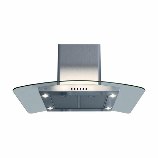 XO APPLIANCE XOMI42GC 42" CCC 600/395 CFM Island Hood Stainless/Glass in Stainless Steel - XOMI42GC
