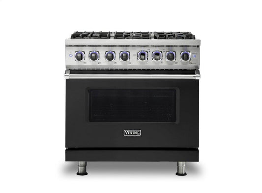 VIKING 36" Dual Fuel Range - VDR7362 Viking 7 Series Black - VDR73626BCS