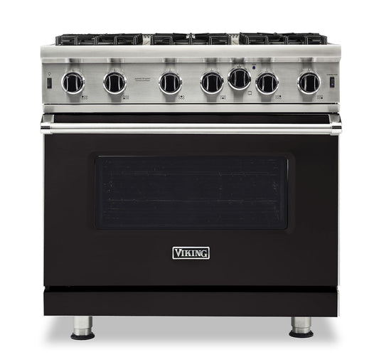 VIKING 36" Open Burner Gas Range Viking 5 Series Black - VGIC53626BON