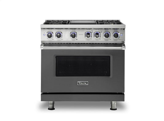 VIKING 36" Dual Fuel Range - VDR7362 Viking 7 Series Gray - VDR73624GDG