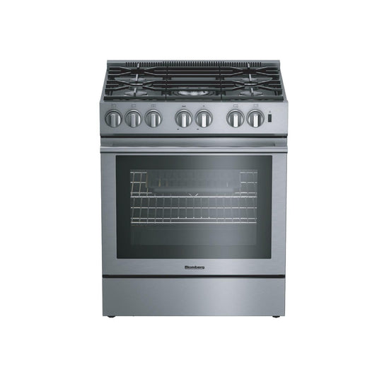 BLOMBERG APPLIANCES BGR30522SS 30in Gas 5 Burner range with 5.7 cu ft self clean oven, slide-in style in Stainless Steel - BGR30522SS
