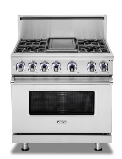 VIKING 36" Dual Fuel Range - VDR7362 Viking 7 Series Red - VDR73624GVALP