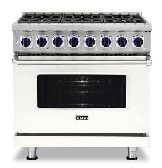 VIKING VDR73626BPW 36" Dual Fuel Range - VDR7362 Viking 7 Series White - VDR73626BPW