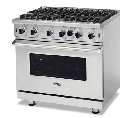 VIKING 36" Open Burner Gas Range Viking 5 Series Black - VGIC53626BCSLP