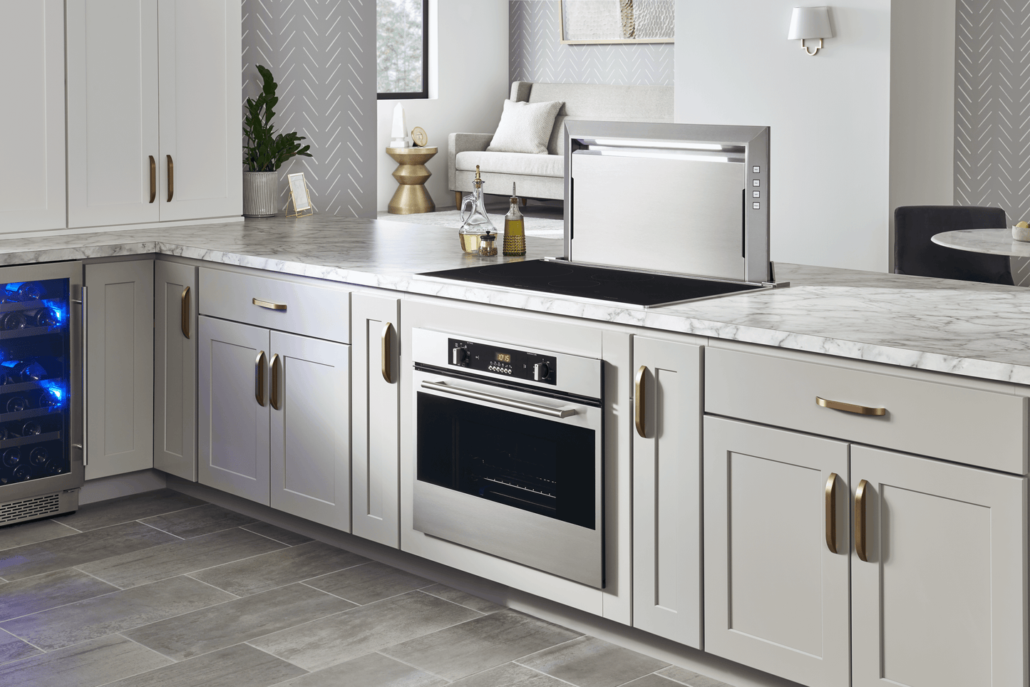 ZEPHYR Lift Downdraft, 18" rise, 30" width in Stainless Steel - DLIE30ASX