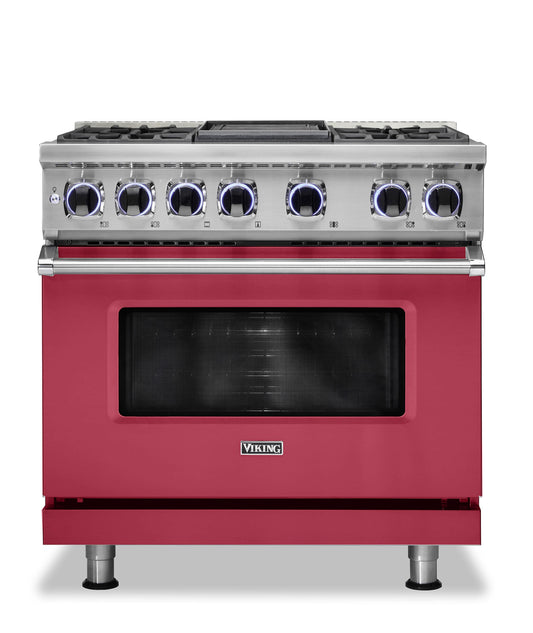 VIKING 36" Dual Fuel Range - VDR7362 Viking 7 Series Red - VDR73624GVALP